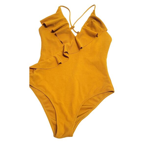 Cupshe Other - Cupshe yellow one piece swimsuit women's large